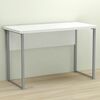 Письменный стол Курт-1 белый, ТОЛЩИНА СТОЛЕШНИЦЫ ДСП: 32 мм, ШИРИНА СТОЛЕШНИЦЫ: 100 см, ГЛУБИНА СТОЛЕШНИЦЫ: 60 см, ЦВЕТ МЕТАЛЛА: СЕРЫЙ, ЦВЕТ ДСП: БЕЛЫЙ, изображение 2