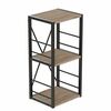 Етажера на 3 полиці Коннект-334 сан маріно, КОЛІР МЕТАЛУ: ЧОРНИЙ, КОЛІР ДСП: САН МАРІНО