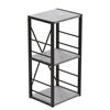 Етажерка на 3 полиці "Коннект-334" бетон, КОЛІР МЕТАЛУ: ЧОРНИЙ, КОЛІР ДСП: БЕТОН