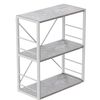 Етажерка на 3 полиці Коннект-360 бетон, КОЛІР МЕТАЛУ: БІЛИЙ, КОЛІР ДСП: БЕТОН