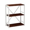 Этажерка на 3 полки Коннект-360 венге, ЦВЕТ МЕТАЛЛА: БЕЛЫЙ, ЦВЕТ ДСП: ВЕНГЕ МАГИЯ