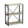Етажерка на 3 полиці Коннект-360 сонома, КОЛІР МЕТАЛУ: ЧОРНИЙ, КОЛІР ДСП: СОНОМА