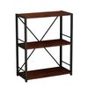 Етажерка на 3 полиці Коннект-360 венге, КОЛІР МЕТАЛУ: ЧОРНИЙ, КОЛІР ДСП: ВЕНГЕ МАГИЯ