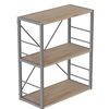 Етажера на 3 полиці Коннект-360 сан маріно, КОЛІР МЕТАЛУ: СІРИЙ, КОЛІР ДСП: САН МАРІНО