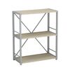 Этажерка на 3 полки Коннект-360 сонома, ЦВЕТ МЕТАЛЛА: СЕРЫЙ, ЦВЕТ ДСП: СОНОМА