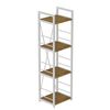 Стелаж на 4 полиці Коннект-434 артизан, КОЛІР МЕТАЛУ: БІЛИЙ, КОЛІР ДСП: АРТИЗАН