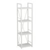 Стелаж на 4 полиці Коннект-434 білий, КОЛІР МЕТАЛУ: БІЛИЙ, КОЛІР ДСП: БІЛИЙ