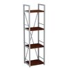Стелаж на 4 полиці Коннект-434 венге, КОЛІР МЕТАЛУ: СІРИЙ, КОЛІР ДСП: ВЕНГЕ МАГИЯ