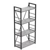 Стелаж на 4 полиці Коннект-460 бетон, КОЛІР МЕТАЛУ: ЧОРНИЙ, КОЛІР ДСП: БЕТОН