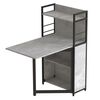 Розкладний стіл книжка з етажеркою (трансформер) Практик-1 бетон, ТОВЩИНА СТІЛЬНИЦІ ДСП: 16 мм, КОЛІР МЕТАЛУ: ЧОРНИЙ, КОЛІР ДСП: БЕТОН