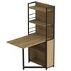 Розкладной стіл книжка з етажеркою (трансформер) Практик-2 артизан, ТОВЩИНА СТІЛЬНИЦІ ДСП: 16 мм, КОЛІР МЕТАЛУ: ЧОРНИЙ, КОЛІР ДСП: АРТИЗАН