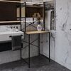 Стеллаж полка для стиральной машинки Вашелф-403 дуб евок прибережний, КОЛІР МЕТАЛУ: ЧОРНИЙ, КОЛІР ДСП: ДУБ ЕВОК ПРИБЕРЕЖНИЙ, зображення 5