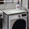 Стеллаж полиця над пральною машиною Вашелф-401 кашемір, КОЛІР МЕТАЛУ: ЧОРНИЙ, КОЛІР ДСП: КАШЕМІР, зображення 2