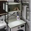 Стеллаж полка для стиральной машинки Вашелф-403 кашемір, КОЛІР МЕТАЛУ: ЧОРНИЙ, КОЛІР ДСП: КАШЕМІР, зображення 2