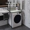 Стеллаж c полками над стиральной машиной Вашелф-402 кашемир, ЦВЕТ МЕТАЛЛА: ЧЕРНЫЙ, ЦВЕТ ДСП: КАШЕМИР, изображение 3
