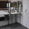 Стеллаж полка для стиральной машинки Вашелф-403 кашемір, КОЛІР МЕТАЛУ: ЧОРНИЙ, КОЛІР ДСП: КАШЕМІР, зображення 5
