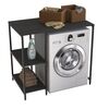 Стелаж із 3 полицями під пральну машину Вашелф-405 кембра, КОЛІР МЕТАЛУ: ЧОРНИЙ, КОЛІР ДСП: КЕМБРА