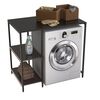 Стелаж із 3 полицями під пральну машину Вашелф-405 венге, КОЛІР МЕТАЛУ: ЧОРНИЙ, КОЛІР ДСП: ВЕНГЕ МАГИЯ