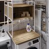 Стеллаж полка для стиральной машинки Вашелф-403 дуб евок прибережний, КОЛІР МЕТАЛУ: БІЛИЙ, КОЛІР ДСП: ДУБ ЕВОК ПРИБЕРЕЖНИЙ, зображення 2