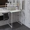 Стеллаж c полками над стиральной машиной Вашелф-402 кашемир, ЦВЕТ МЕТАЛЛА: БЕЛЫЙ, ЦВЕТ ДСП: КАШЕМИР, изображение 5