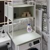 Стеллаж полка для стиральной машинки Вашелф-403 кашемір, КОЛІР МЕТАЛУ: БІЛИЙ, КОЛІР ДСП: КАШЕМІР, зображення 5