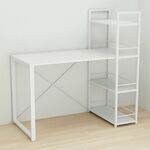 Стол письменный с этажеркой Коннект-6 белый, ТОЛЩИНА СТОЛЕШНИЦЫ ДСП: 16 мм, ШИРИНА СТОЛЕШНИЦЫ: 120 см, ГЛУБИНА СТОЛЕШНИЦЫ: 60 см, ЦВЕТ МЕТАЛЛА: БЕЛЫЙ, ЦВЕТ ДСП: БЕЛЫЙ