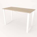 Стіл письмовий Дейв-2L сонома, ТОВЩИНА СТІЛЬНИЦІ ДСП: 16 мм, ШИРИНА СТІЛЬНИЦІ: 140 см, ГЛИБИНА СТІЛЬНИЦІ: 70 см, КОЛІР МЕТАЛУ: БІЛИЙ, КОЛІР ДСП: СОНОМА