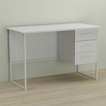 Стол письменный с 3 ящиками Гарри-3 белый, ТОЛЩИНА СТОЛЕШНИЦЫ ДСП: 16 мм, ШИРИНА СТОЛЕШНИЦЫ: 140 см, ГЛУБИНА СТОЛЕШНИЦЫ: 60 см, ЦВЕТ МЕТАЛЛА: БЕЛЫЙ, ЦВЕТ ДСП: БЕЛЫЙ