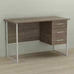 Стол письменный с 3 ящиками Гарри-3 трюфель, ТОЛЩИНА СТОЛЕШНИЦЫ ДСП: 16 мм, ШИРИНА СТОЛЕШНИЦЫ: 120 см, ГЛУБИНА СТОЛЕШНИЦЫ: 70 см, ЦВЕТ МЕТАЛЛА: БЕЛЫЙ, ЦВЕТ ДСП: ТРЮФЕЛЬ