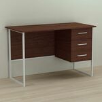 Стол письменный с 3 ящиками Гарри-3 венге, ТОЛЩИНА СТОЛЕШНИЦЫ ДСП: 16 мм, ШИРИНА СТОЛЕШНИЦЫ: 120 см, ГЛУБИНА СТОЛЕШНИЦЫ: 60 см, ЦВЕТ МЕТАЛЛА: БЕЛЫЙ, ЦВЕТ ДСП: ВЕНГЕ МАГИЯ