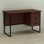 Стіл письмовий з 3 шухлядами Гаррі-3 венге, ТОВЩИНА СТІЛЬНИЦІ ДСП: 16 мм, ШИРИНА СТІЛЬНИЦІ: 120 см, ГЛИБИНА СТІЛЬНИЦІ: 60 см, КОЛІР МЕТАЛУ: ЧОРНИЙ, КОЛІР ДСП: ВЕНГЕ МАГИЯ