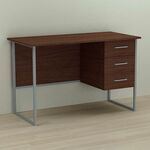 Стол письменный с 3 ящиками Гарри-3 венге, ТОЛЩИНА СТОЛЕШНИЦЫ ДСП: 16 мм, ШИРИНА СТОЛЕШНИЦЫ: 120 см, ГЛУБИНА СТОЛЕШНИЦЫ: 70 см, ЦВЕТ МЕТАЛЛА: СЕРЫЙ, ЦВЕТ ДСП: ВЕНГЕ МАГИЯ