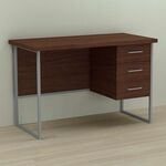 Стол письменный с 3 ящиками Гарри-3 венге, ТОЛЩИНА СТОЛЕШНИЦЫ ДСП: 32 мм, ШИРИНА СТОЛЕШНИЦЫ: 140 см, ГЛУБИНА СТОЛЕШНИЦЫ: 70 см, ЦВЕТ МЕТАЛЛА: СЕРЫЙ, ЦВЕТ ДСП: ВЕНГЕ МАГИЯ