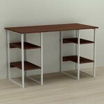 Стіл офісний Карен-4 венге, ТОВЩИНА СТІЛЬНИЦІ ДСП: 16 мм, ШИРИНА СТІЛЬНИЦІ: 120 см, ГЛИБИНА СТІЛЬНИЦІ: 70 см, КОЛІР МЕТАЛУ: БІЛИЙ, КОЛІР ДСП: ВЕНГЕ МАГИЯ