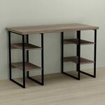 Стіл офісний Карен-4 трюфель, ТОВЩИНА СТІЛЬНИЦІ ДСП: 32 мм, ШИРИНА СТІЛЬНИЦІ: 120 см, ГЛИБИНА СТІЛЬНИЦІ: 60 см, КОЛІР МЕТАЛУ: ЧОРНИЙ, КОЛІР ДСП: ТРЮФЕЛЬ