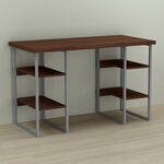 Стіл офісний Карен-4 венге, ТОВЩИНА СТІЛЬНИЦІ ДСП: 32 мм, ШИРИНА СТІЛЬНИЦІ: 120 см, ГЛИБИНА СТІЛЬНИЦІ: 70 см, КОЛІР МЕТАЛУ: СІРИЙ, КОЛІР ДСП: ВЕНГЕ МАГИЯ