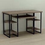 Стіл комп'ютерний Тім-5 трюфель, ТОВЩИНА СТІЛЬНИЦІ ДСП: 32 мм, ШИРИНА СТІЛЬНИЦІ: 120 см, ГЛИБИНА СТІЛЬНИЦІ: 70 см, КОЛІР МЕТАЛУ: ЧОРНИЙ, КОЛІР ДСП: ТРЮФЕЛЬ