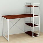 Стол письменный с этажеркой Коннект-6 венге, ТОЛЩИНА СТОЛЕШНИЦЫ ДСП: 16 мм, ШИРИНА СТОЛЕШНИЦЫ: 120 см, ГЛУБИНА СТОЛЕШНИЦЫ: 60 см, ЦВЕТ МЕТАЛЛА: БЕЛЫЙ, ЦВЕТ ДСП: ВЕНГЕ МАГИЯ