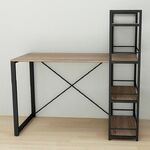 Стол письменный с этажеркой Коннект-6 трюфель, ТОЛЩИНА СТОЛЕШНИЦЫ ДСП: 16 мм, ШИРИНА СТОЛЕШНИЦЫ: 120 см, ГЛУБИНА СТОЛЕШНИЦЫ: 60 см, ЦВЕТ МЕТАЛЛА: ЧЕРНЫЙ, ЦВЕТ ДСП: ТРЮФЕЛЬ