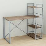 Стол письменный с этажеркой Коннект-6 трюфель, ТОЛЩИНА СТОЛЕШНИЦЫ ДСП: 16 мм, ШИРИНА СТОЛЕШНИЦЫ: 120 см, ГЛУБИНА СТОЛЕШНИЦЫ: 60 см, ЦВЕТ МЕТАЛЛА: СЕРЫЙ, ЦВЕТ ДСП: ТРЮФЕЛЬ