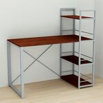 Стол письменный с этажеркой Коннект-6 венге, ТОЛЩИНА СТОЛЕШНИЦЫ ДСП: 16 мм, ШИРИНА СТОЛЕШНИЦЫ: 120 см, ГЛУБИНА СТОЛЕШНИЦЫ: 60 см, ЦВЕТ МЕТАЛЛА: СЕРЫЙ, ЦВЕТ ДСП: ВЕНГЕ МАГИЯ