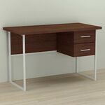 Стіл письмовий з 2 шухлядами Дакота-2 венге, ТОВЩИНА СТІЛЬНИЦІ ДСП: 32 мм, ШИРИНА СТІЛЬНИЦІ: 120 см, ГЛИБИНА СТІЛЬНИЦІ: 60 см, КОЛІР МЕТАЛУ: БІЛИЙ, КОЛІР ДСП: ВЕНГЕ МАГИЯ