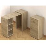 Стіл-тумба (трансформер) Смарт-1 сонома, ТОВЩИНА СТІЛЬНИЦІ ДСП: 16 мм, ШИРИНА СТІЛЬНИЦІ: 145 см, ГЛИБИНА СТІЛЬНИЦІ: 60 см, КОЛІР ДСП: СОНОМА