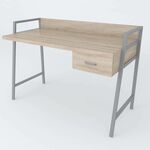 Стол письменный Форт-1 сонома, ТОЛЩИНА СТОЛЕШНИЦЫ ДСП: 32 мм, ШИРИНА СТОЛЕШНИЦЫ: 100 см, ГЛУБИНА СТОЛЕШНИЦЫ: 60 см, ЦВЕТ МЕТАЛЛА: СЕРЫЙ, ЦВЕТ ДСП: СОНОМА