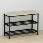 Банкетка в передпокій з полицями під взуття Лайн-2