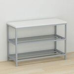 Банкетка в передпокій з полицями під взуття Лайн-2