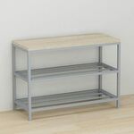 Банкетка в передпокій з полицями під взуття Лайн-2