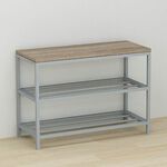 Банкетка в передпокій з полицями під взуття Лайн-2