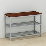 Банкетка в передпокій з полицями під взуття Лайн-2