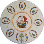 Порцелянова великодня тарілка 270мм "Великдень декор 3"